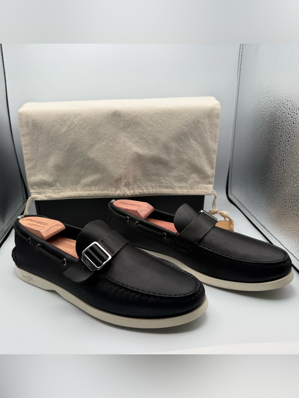 Ferragamo World Men Leather Monk Strap Loafers 10